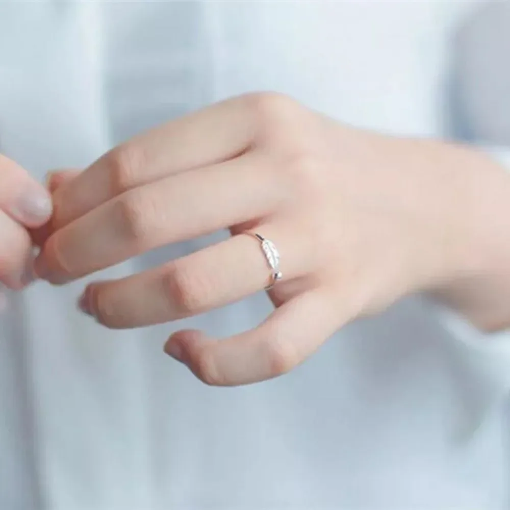 100% Sterling silver 925 Leaf 🍃adjustable ring